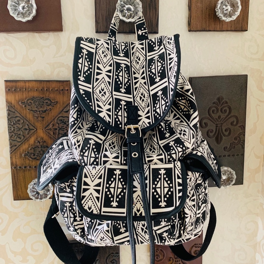 BACKPACK | 🖤Black and White Tribal Design🖤